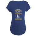 thumbnail image 1 of CafePress - Never Underestimate Woman With A Maternity T Shirt - Maternity Dark T-Shirt, 1 of 3
