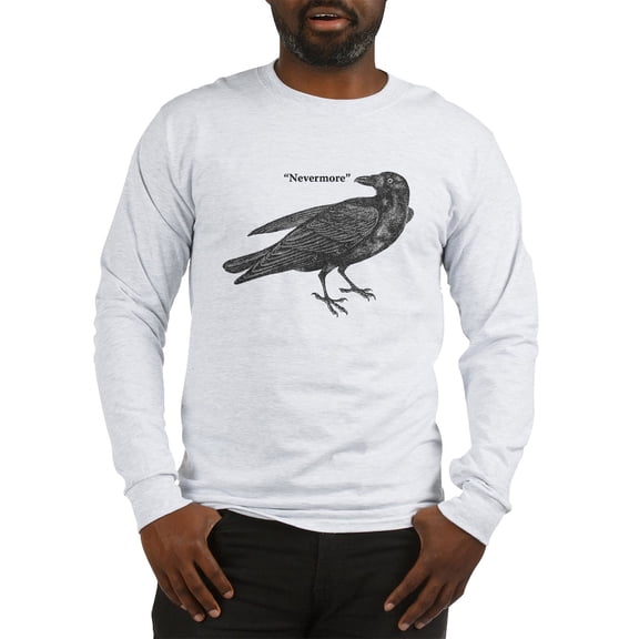 CafePress - Nevermore Raven Long Sleeve T Shirt - Unisex Cotton Long Sleeve T-Shirt