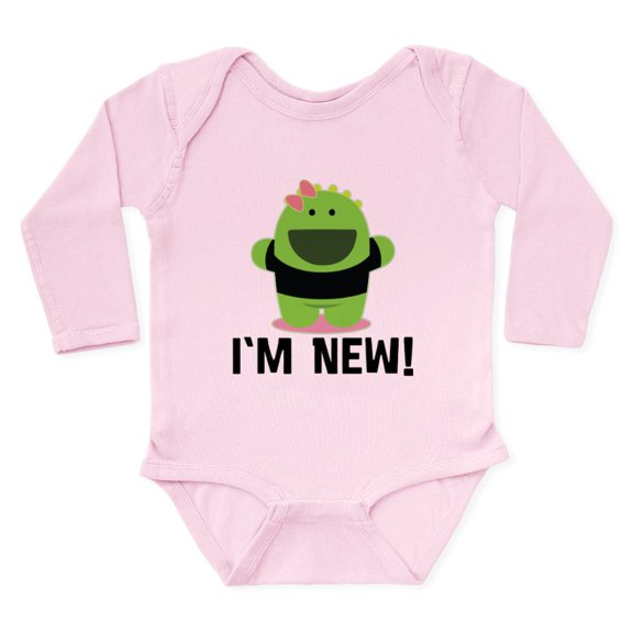 CafePress - New Baby Girl Funny Monster Body Suit - Long Sleeve Cotton Baby Bodysuit