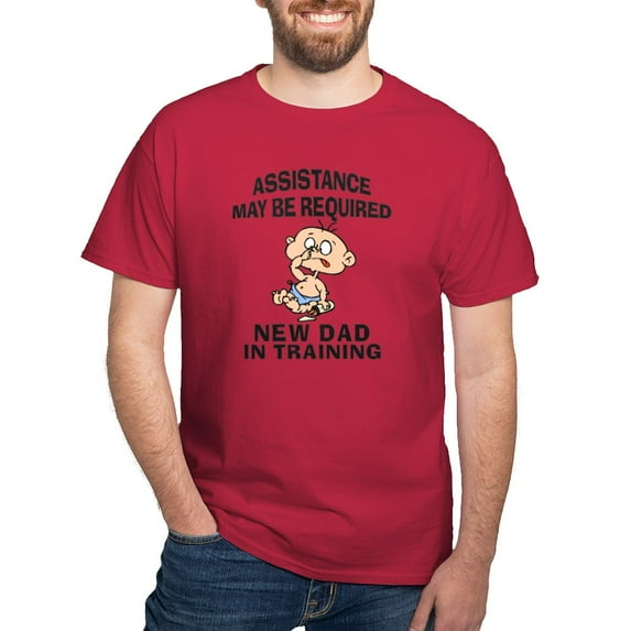 CafePress - New Dad In Training Dark T Shirt - Men's Classic Graphic Cotton T-Shirt