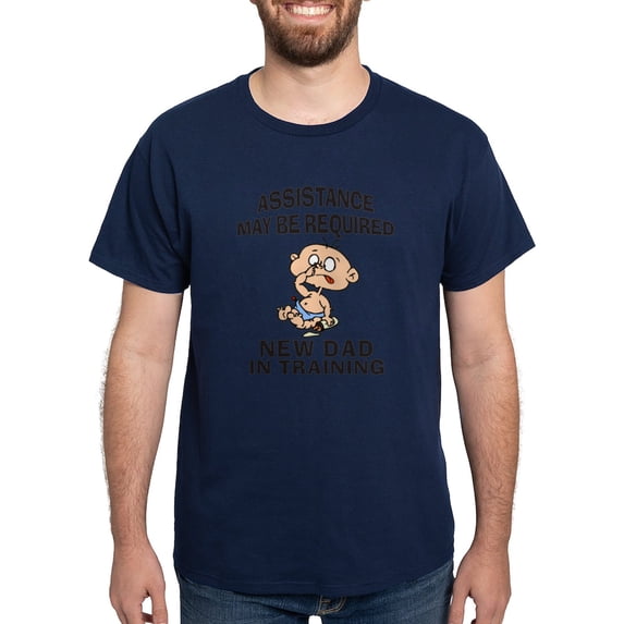 CafePress - New Dad In Training Dark T Shirt - Men's Classic Graphic Cotton T-Shirt