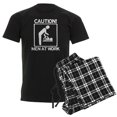 thumbnail image 1 of CafePress - New Dad To Be Caution Men At Work Men's Dark P - Men's Dark Pajamas, 1 of 4