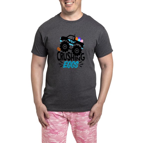 CafePress - New Easter Monster Truck C Men's Charcoal Pajamas - Men's Loose Fit, Cotton - 2 Piece Pajama Set