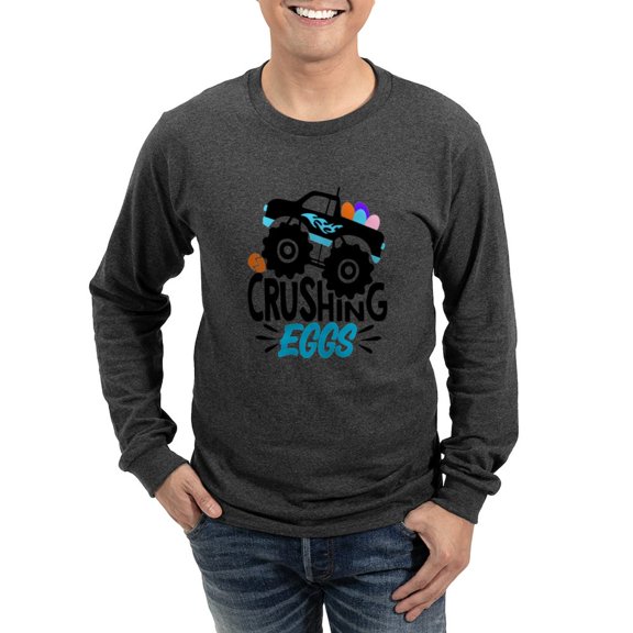 CafePress - New Easter Monster Truck Crush Long Sleeve T Shirt - Long Sleeve Dark T-Shirt