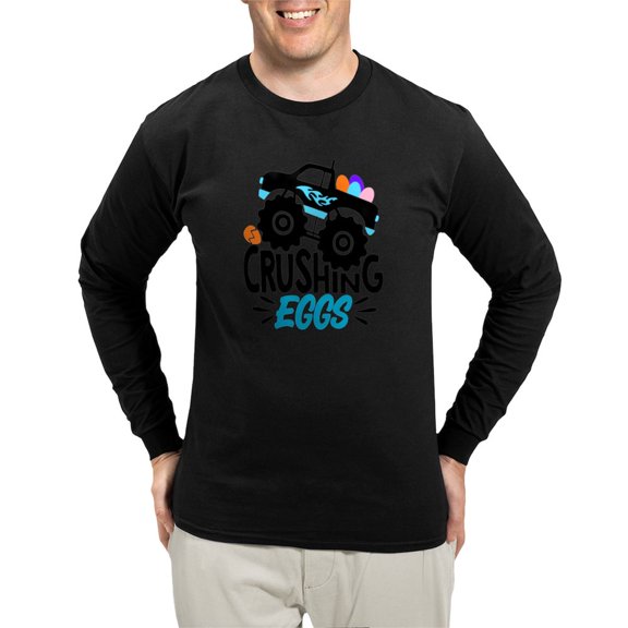 CafePress - New Easter Monster Truck Crush Long Sleeve T Shirt - Long Sleeve Dark T-Shirt