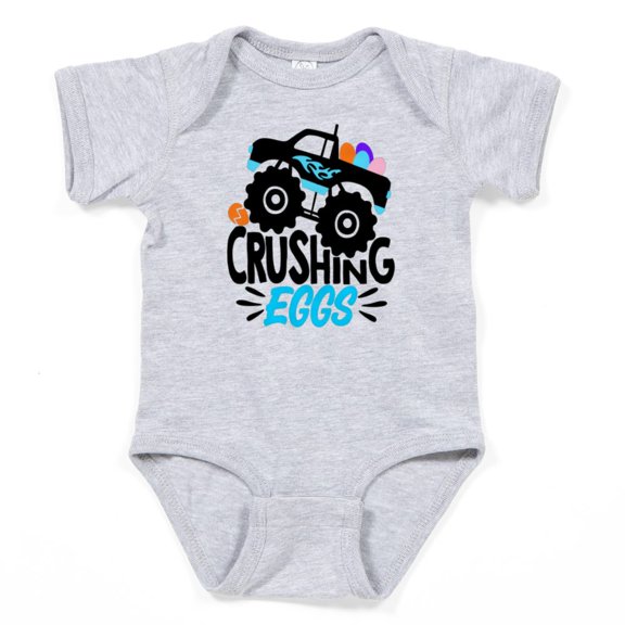 CafePress - New Easter Monster Truck Crushing Eggs Body Suit - Cute Infant Bodysuit Baby Romper - Size Newborn - 24 Months