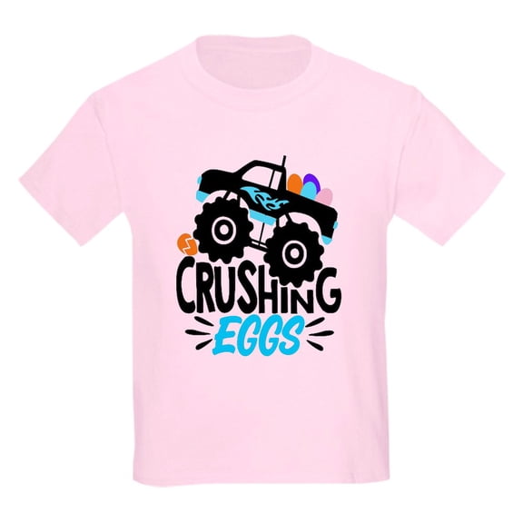 CafePress - New Easter Monster Truck Crushing Eggs T Shirt - Light Classic Kids Graphic, Short Sleeve T-Shirt, Sizes XS-XL