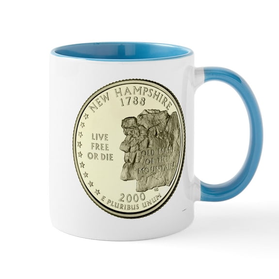 CafePress - New Hampshire Quarter 2000 Basic Mugs - 11 oz Ceramic Mug - Novelty Coffee Tea Cup