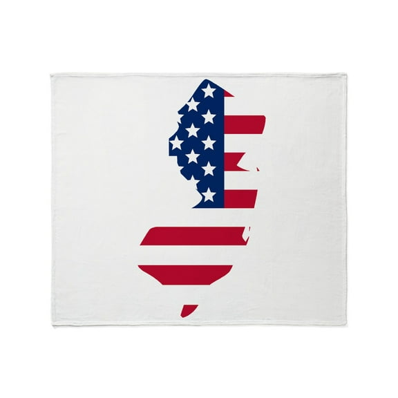 CafePress - New Jersey American Flag Throw Blanket - Soft Fleece Throw Blanket, 50"x60" for All Ages