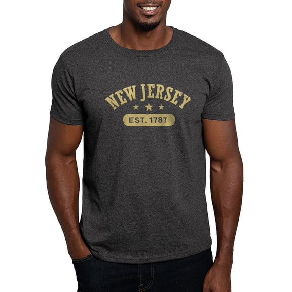 CafePress - New Jersey Est. 1787 Dark T Shirt - Men's Classic Graphic Cotton T-Shirt