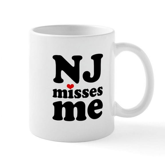 CafePress - New Jersey Misses Me Mug - 11 oz Ceramic Mug - Novelty Coffee Tea Cup