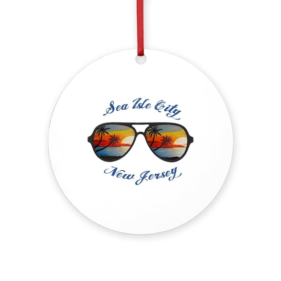 CafePress - New Jersey Sea Isle City - Round Wood Ornament 4"