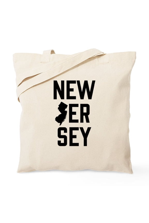 - New Jersey Tote Bag - Unisex Canvas Tote Bag, Beige, 1-Piece