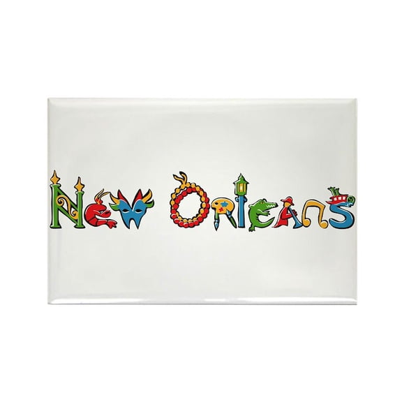 CafePress - New Orleans - Rectangle Magnet, 2"x3" Refrigerator Magnet