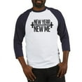 thumbnail image 1 of CafePress - New Year New Me Baseball Jersey - Cotton Baseball Jersey, 3/4 Raglan Sleeve Shirt, 1 of 4