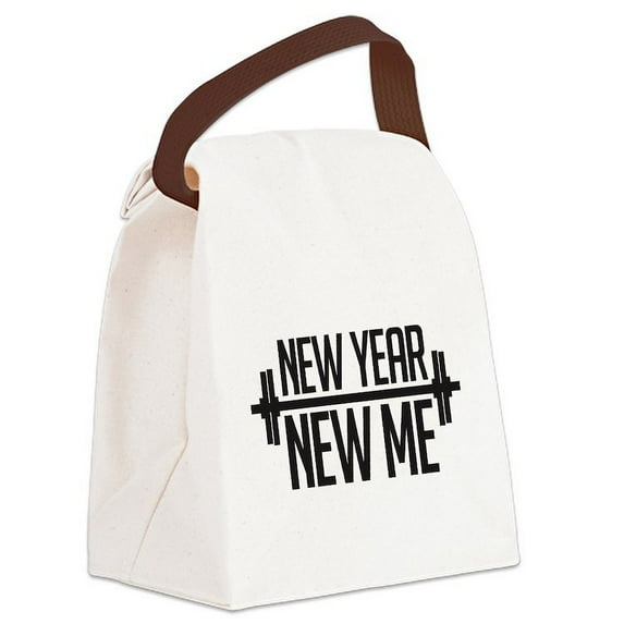 CafePress - New Year New Me - Canvas Lunch Bag with Strap Handle