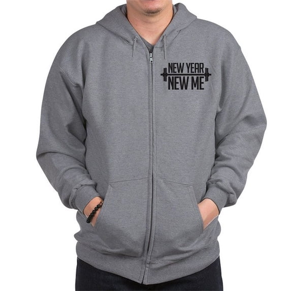 CafePress - New Year New Me Zip Hoodie - Zip Hoodie, Classic Hooded Sweatshirt with Metal Zipper