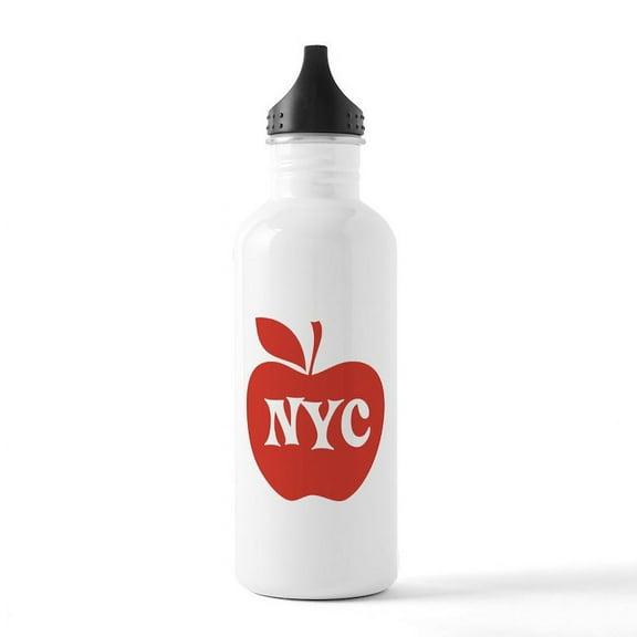 CafePress - New York City Big Red Apple Stainless Water Bottle - Stainless Steel Water Bottle, Sports Bottle, 1.0L