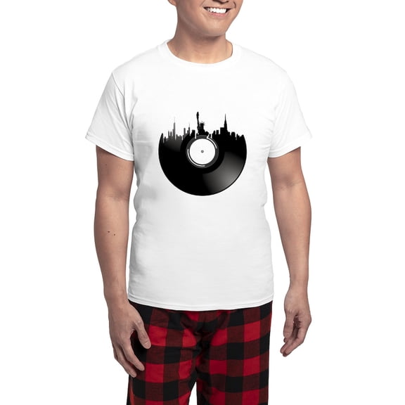CafePress - New York City Vinyl Record Pajamas - Men's Light Loose Fit Cotton Pajama Set