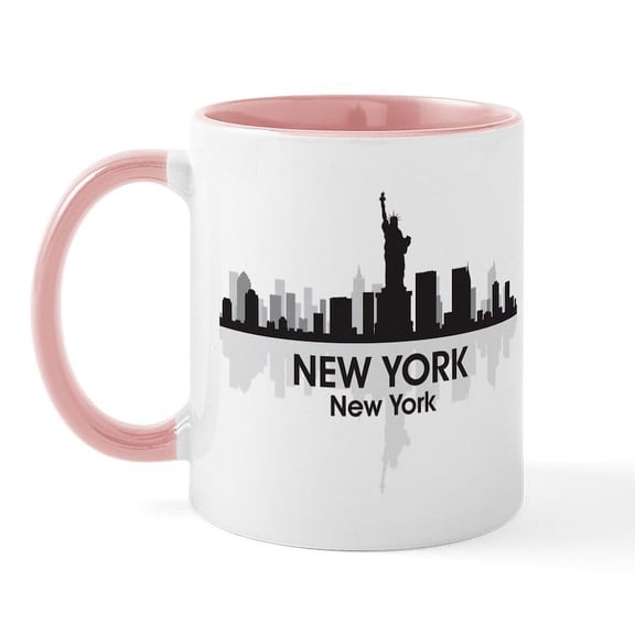 CafePress - New York Skyline Mug - 11 oz Ceramic Mug - Novelty Coffee Tea Cup