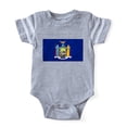 thumbnail image 1 of CafePress - New York State Flag - Cute Infant Baby Football Bodysuit, 1 of 3