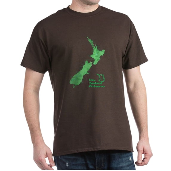 CafePress - New Zealand Map Dark T Shirt - Men's Classic Graphic Cotton T-Shirt