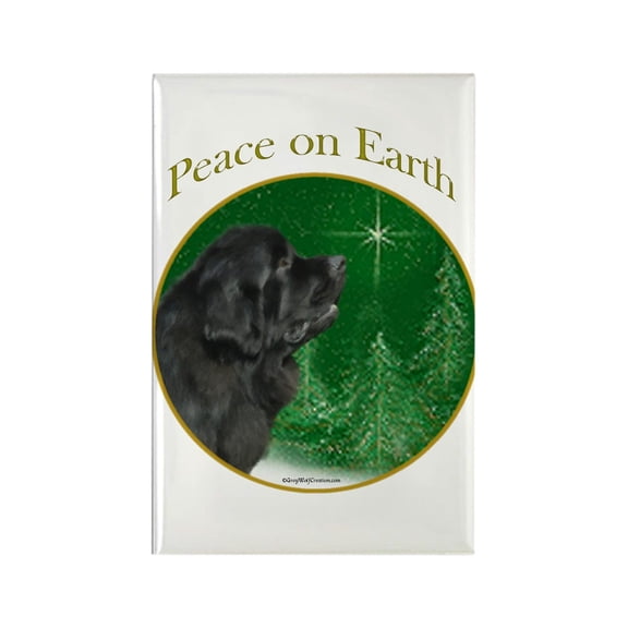 CafePress - Newfie Peace - Rectangle Magnet, 2"x3" Refrigerator Magnet