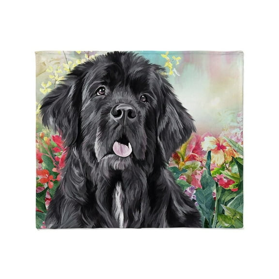 CafePress - Newfoundland Painting Throw Blanket - Soft Fleece Throw Blanket, 50"x60" for All Ages