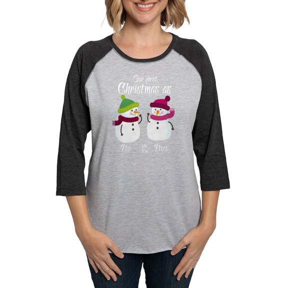 CafePress - Newlyweds New Husband Wife Fir Long Sleeve T Shirt - Womens Baseball Tee