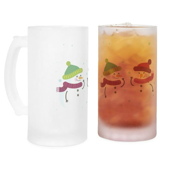 CafePress - Newlyweds New Husband Wife First Chr Frosted Stein - 16 oz Frosted Glass Beer Mug