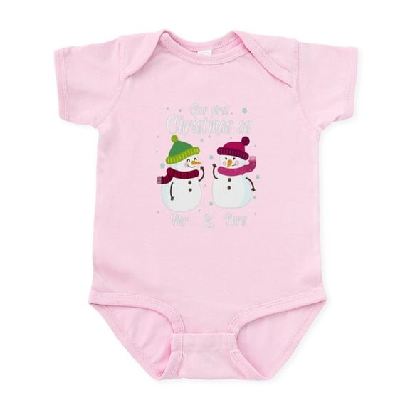 CafePress - Newlyweds New Husband Wife First Christm Body Suit - Baby Light Bodysuit, Size Newborn - 24 Months