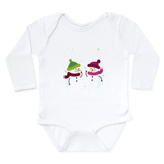 CafePress - Newlyweds New Husband Wife First Christm Body Suit - Long Sleeve Cotton Baby Bodysuit