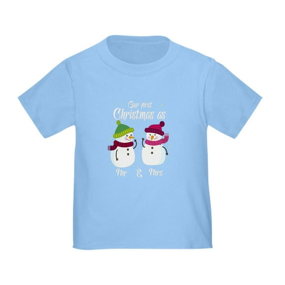 CafePress - Newlyweds New Husband Wife First Christmas T Shirt - Cute Toddler T-Shirt, 100% Cotton