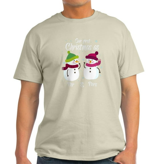 CafePress - Newlyweds New Husband Wife First Christmas T Shirt - Men's Classic Graphic T-Shirt