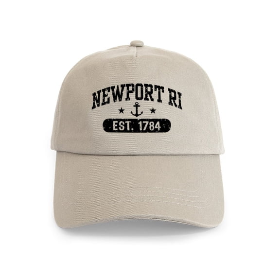 CafePress - Newport Rhode Island Cap - Adjustable 100% Brushed Unisex Casual Cotton Baseball Cap, Beige, 1