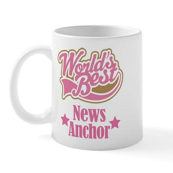 CafePress - News Anchor Gift Mug - 11 oz Ceramic Mug - Novelty Coffee Tea Cup