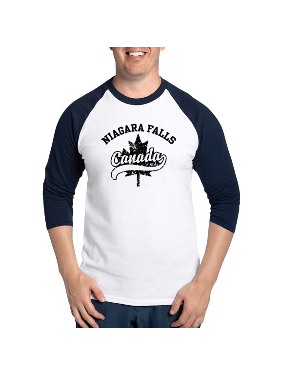 - Niagara Falls Canada Baseball Jersey - Cotton Baseball Jersey, 3/4 Raglan Sleeve Shirt