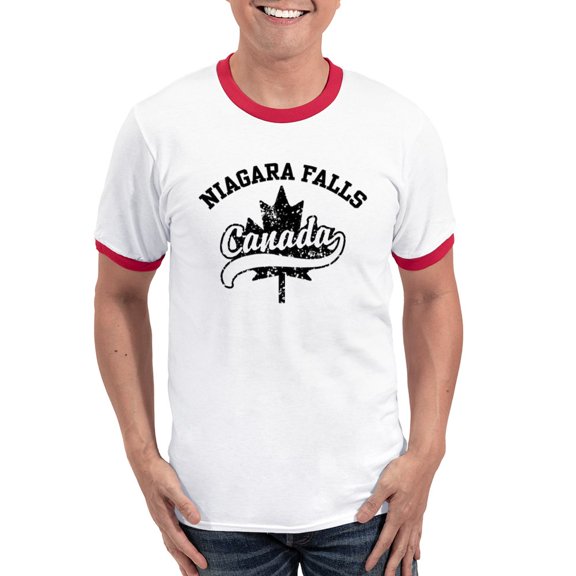 CafePress - Niagara Falls Canada Ringer T - 100% Cotton Ringed T-Shirt