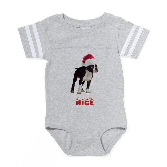 CafePress - Nice Boston Terrier - Cute Infant Baby Football Bodysuit