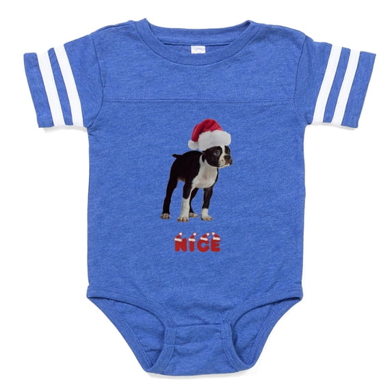 CafePress - Nice Boston Terrier - Cute Infant Baby Football Bodysuit
