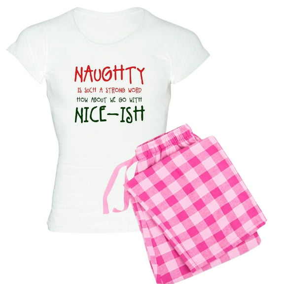 CafePress - Nice Ish Pajamas - Women's Short Sleeve Print T-Shirt and Pants Light Cotton Pajama Set