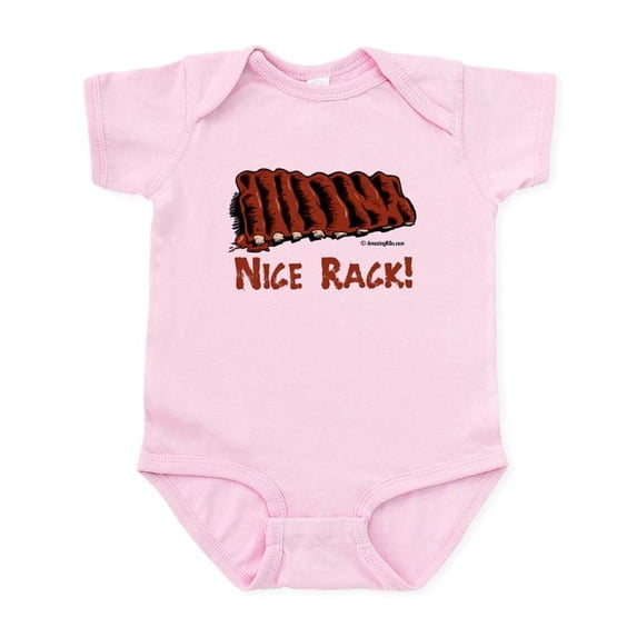 CafePress - Nice_Rack Body Suit - Baby Light Bodysuit, Size Newborn - 24 Months