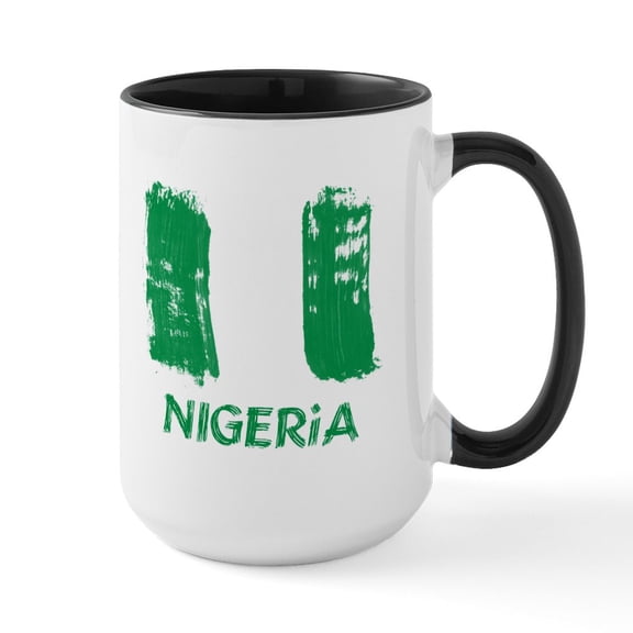 CafePress - Nigeria Large Mug - 15 oz Ceramic Large White Novelty Mug