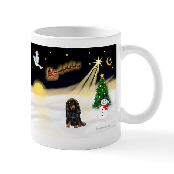 CafePress - Night Flight/Dachshund LH Mug - 11 oz Ceramic Mug - Novelty Coffee Tea Cup