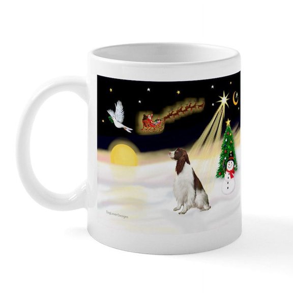 CafePress - Night Flight/Eng Springer Mug - 11 oz Ceramic Mug - Novelty Coffee Tea Cup