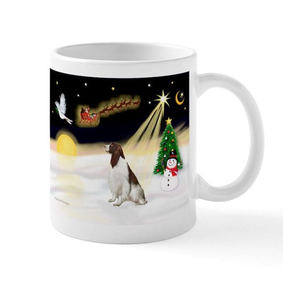 CafePress - Night Flight/Eng Springer Mug - 11 oz Ceramic Mug - Novelty Coffee Tea Cup