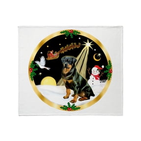 CafePress - Night Flight/Rottweiler Throw Blanket - Soft Fleece Throw Blanket, 50"x60" for All Ages