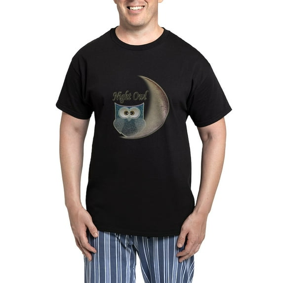 CafePress - Night Owl Pajamas - Men's Dark Loose Fit Cotton Pajama Set