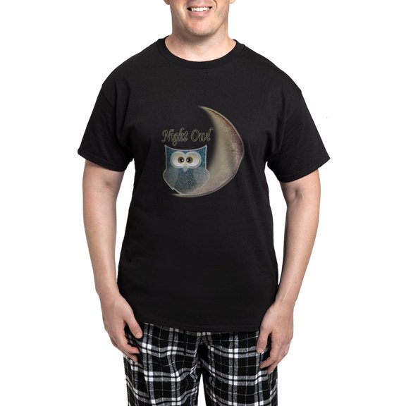 CafePress - Night Owl Pajamas - Men's Dark Loose Fit Cotton Pajama Set