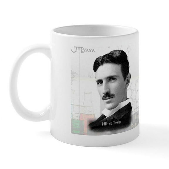 CafePress - Nikola Tesla Historical Mugs - 11 oz Ceramic Mug - Novelty Coffee Tea Cup